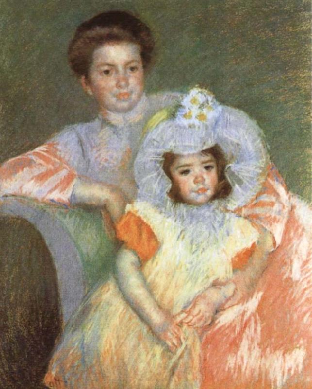 Mary Cassatt Reine Lefebvre and Margot Spain oil painting art